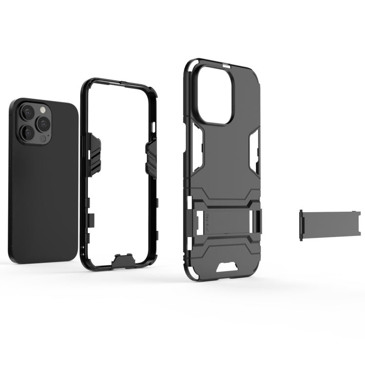 For iPhone 13 Pro PC + TPU Shockproof Protective Case with Invisible Holder