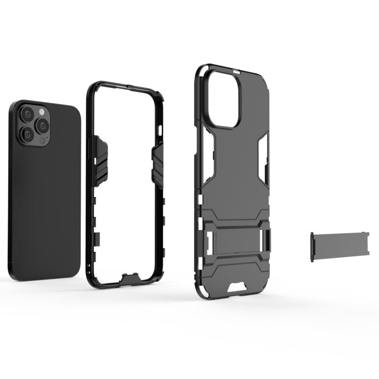 For iPhone 13 Pro Max PC + TPU Shockproof Protective Case with Invisible Holder