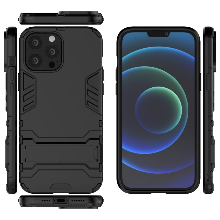 For iPhone 13 Pro Max PC + TPU Shockproof Protective Case with Invisible Holder