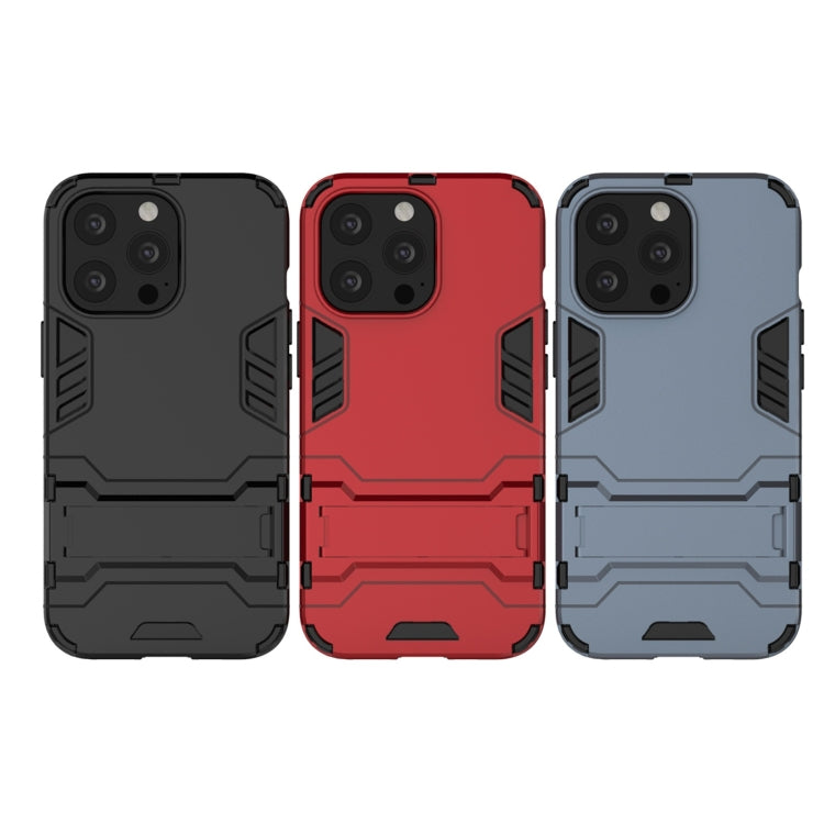 For iPhone 13 Pro Max PC + TPU Shockproof Protective Case with Invisible Holder