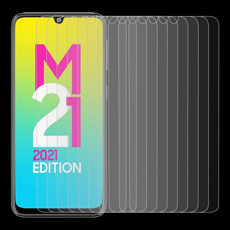 For Samsung Galaxy M21 2021/M21s/M21 10 PCS 0.26mm 9H 2.5D Tempered Glass Film