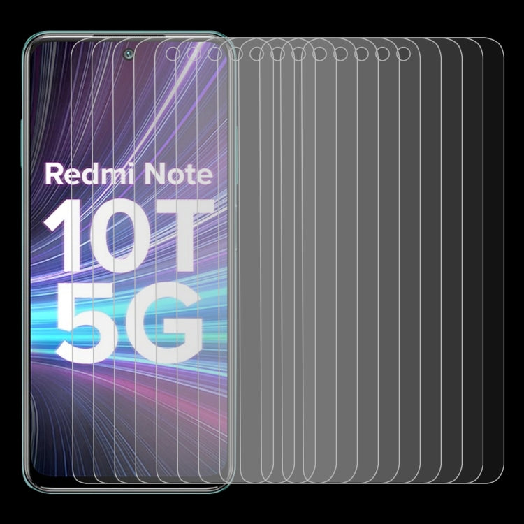 For Xiaomi Redmi Note 10T 5G 50 PCS 0.26mm 9H 2.5D Tempered Glass Film
