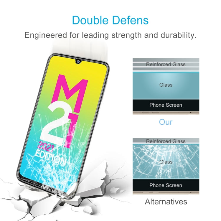 For Samsung Galaxy M21 2021/M21s/M21 50 PCS 0.26mm 9H 2.5D Tempered Glass Film