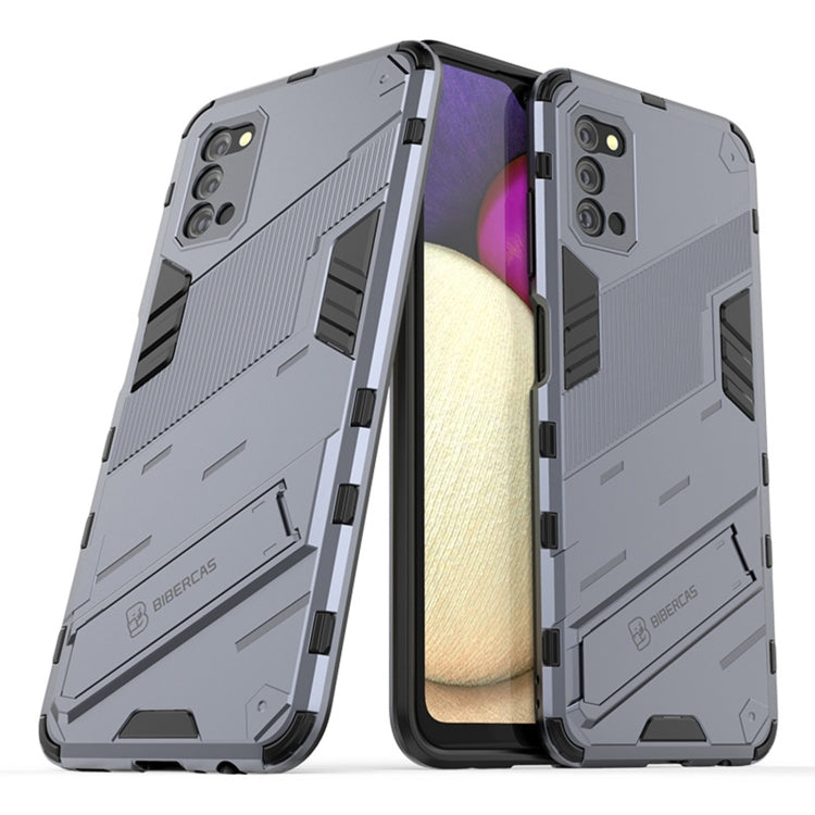 For Samsung Galaxy A03s EU Version Punk Armor 2 in 1 PC + TPU Shockproof Case with Invisible Holder