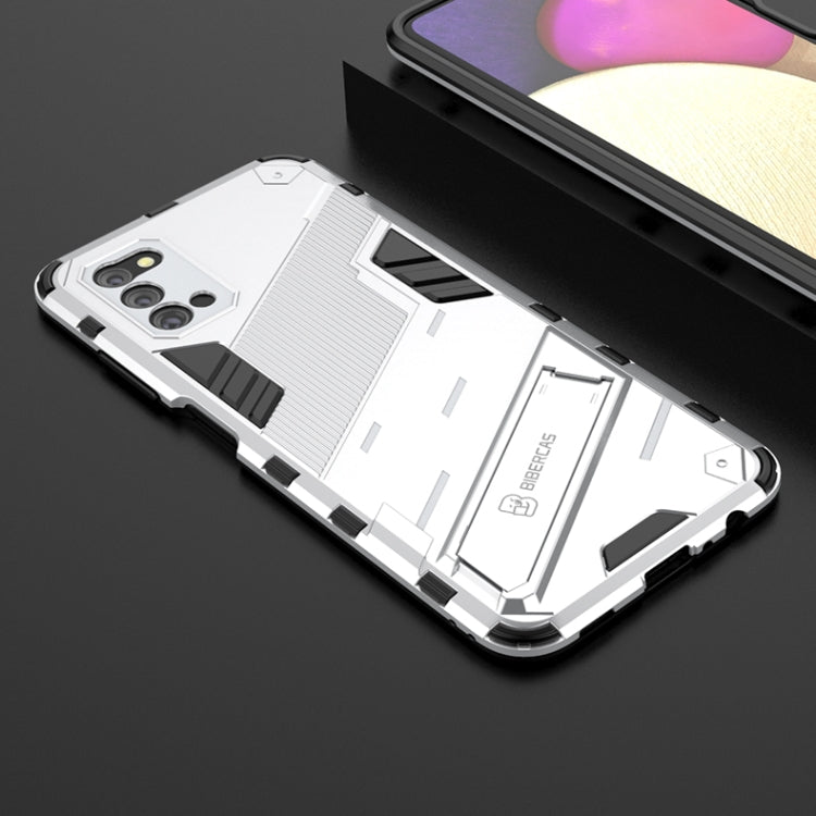 For Samsung Galaxy A03s EU Version Punk Armor 2 in 1 PC + TPU Shockproof Case with Invisible Holder