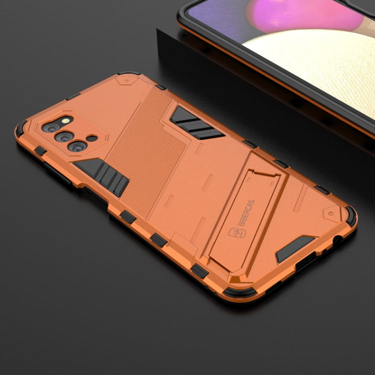 For Samsung Galaxy A03s EU Version Punk Armor 2 in 1 PC + TPU Shockproof Case with Invisible Holder