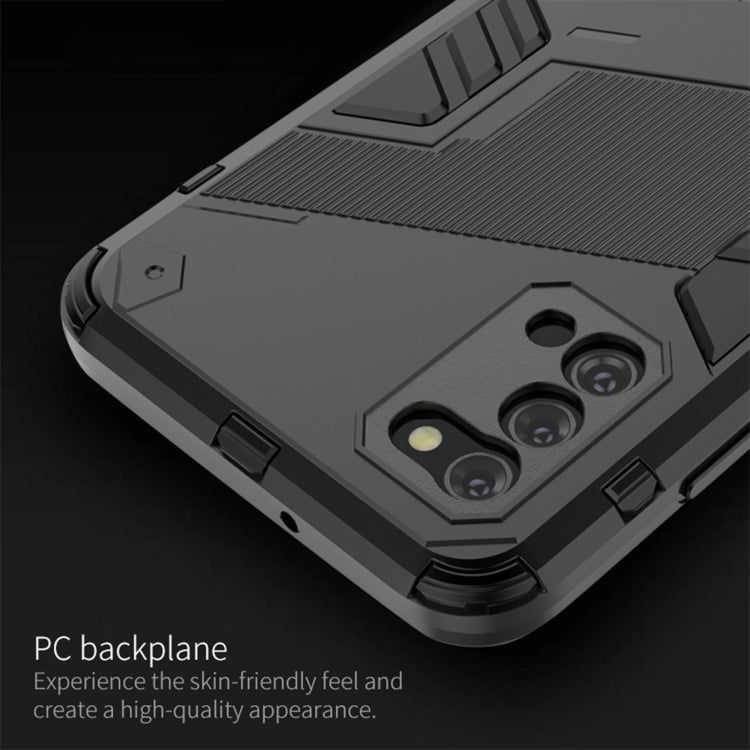 For Samsung Galaxy A03s EU Version Punk Armor 2 in 1 PC + TPU Shockproof Case with Invisible Holder