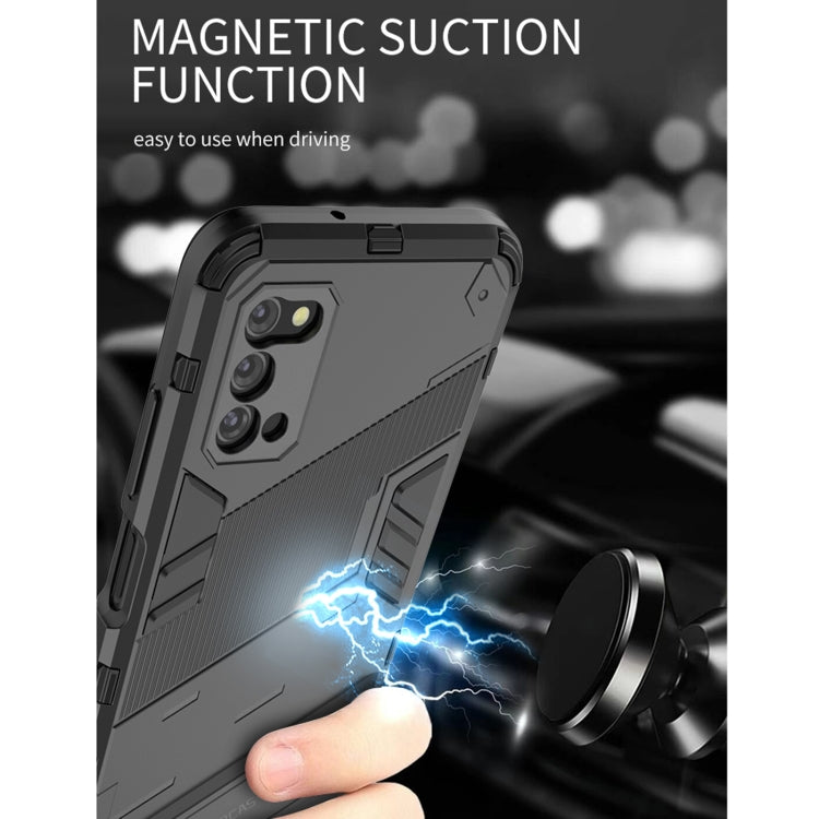 For Samsung Galaxy A03s EU Version Punk Armor 2 in 1 PC + TPU Shockproof Case with Invisible Holder