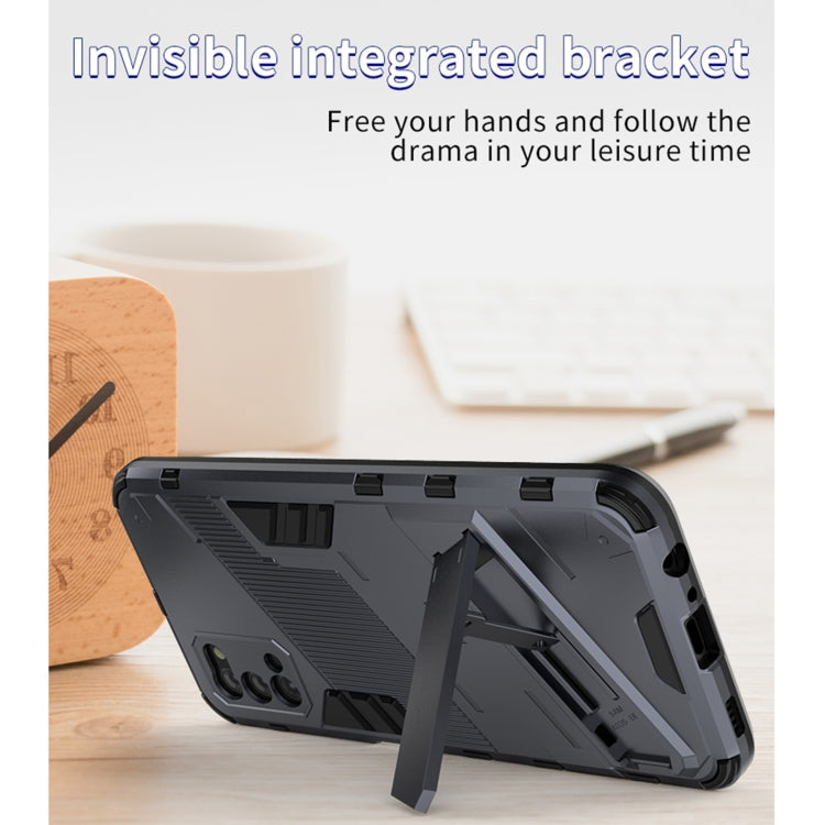 For Samsung Galaxy A03s EU Version Punk Armor 2 in 1 PC + TPU Shockproof Case with Invisible Holder