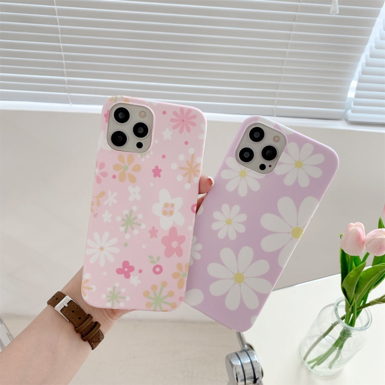 For iPhone 12 / 12 Pro Flower Pattern TPU Shockproof Protective Case