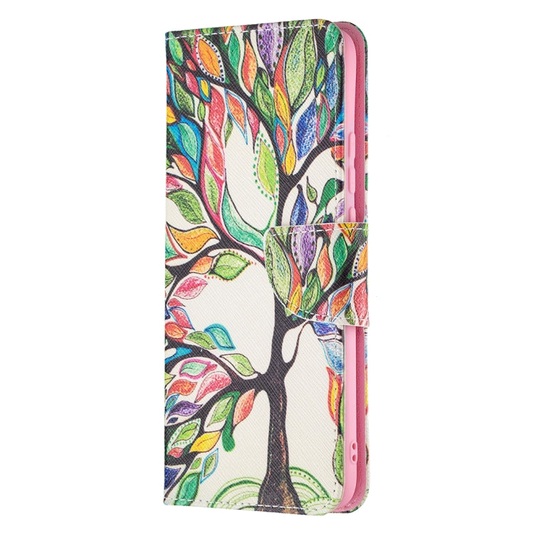 For OPPO A15 Colored Drawing Pattern Horizontal Flip Leather Case with Holder & Card Slots & Wallet
