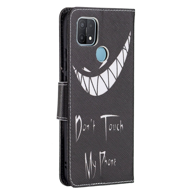 For OPPO A15 Colored Drawing Pattern Horizontal Flip Leather Case with Holder & Card Slots & Wallet