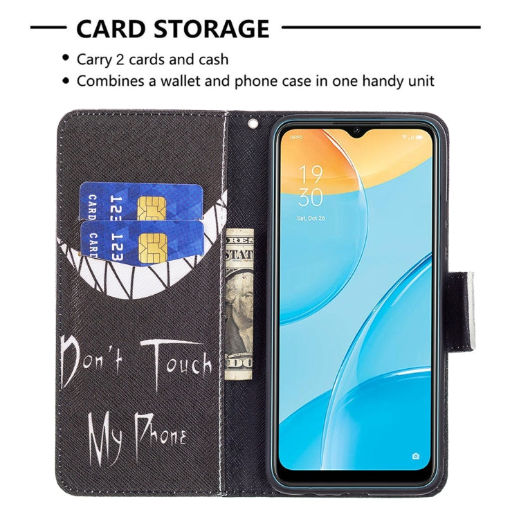 For OPPO A15 Colored Drawing Pattern Horizontal Flip Leather Case with Holder & Card Slots & Wallet