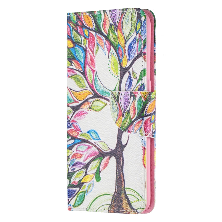 For OPPO A7 Colored Drawing Pattern Horizontal Flip Leather Case with Holder & Card Slots & Wallet