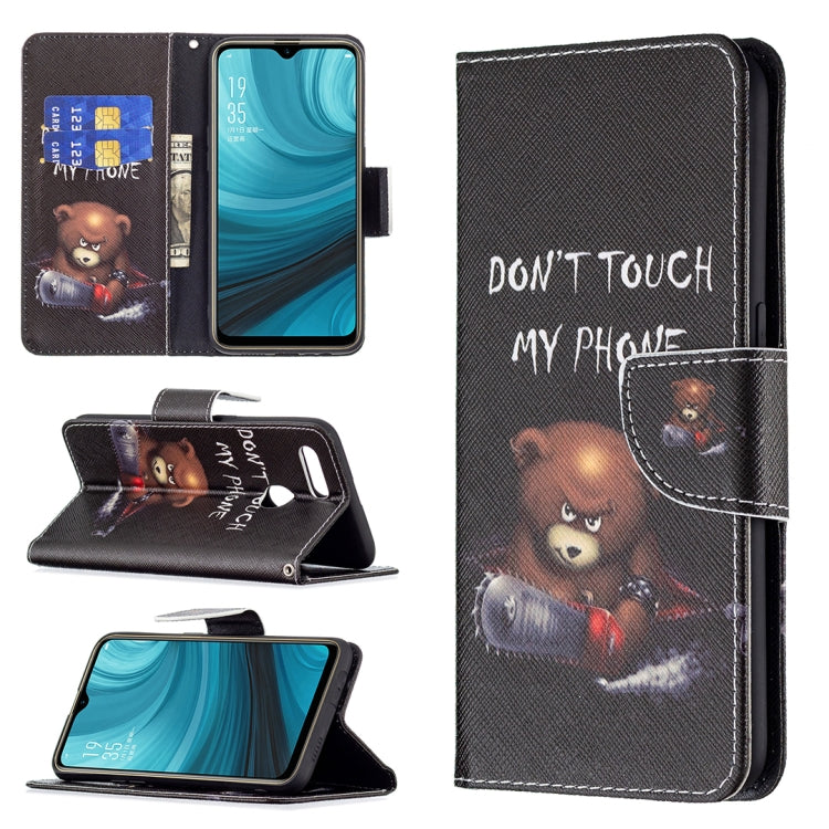 For OPPO A7 Colored Drawing Pattern Horizontal Flip Leather Case with Holder & Card Slots & Wallet