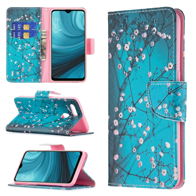 For OPPO A7 Colored Drawing Pattern Horizontal Flip Leather Case with Holder & Card Slots & Wallet