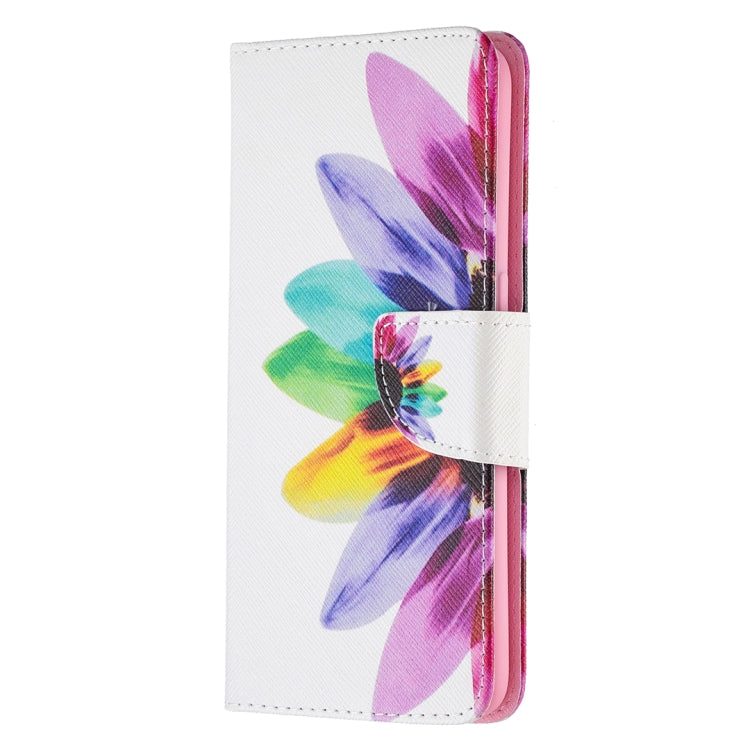 For OPPO A7 Colored Drawing Pattern Horizontal Flip Leather Case with Holder & Card Slots & Wallet