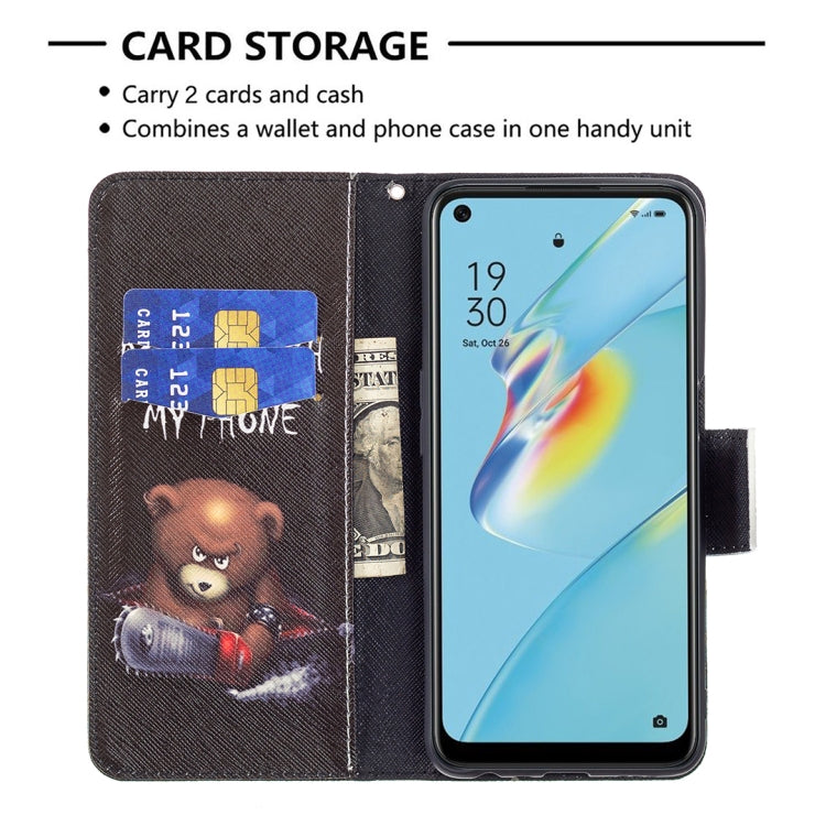 For OPPO A54 4G / A55 5G Colored Drawing Pattern Horizontal Flip Leather Case with Holder & Card Slots & Wallet