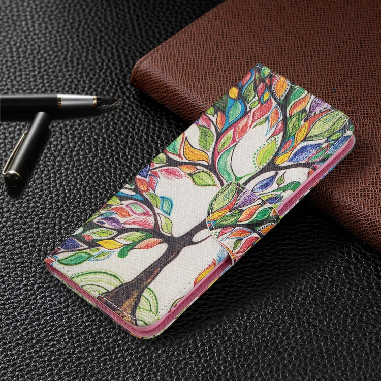 For OPPO A74 4G / F19 4G Colored Drawing Pattern Horizontal Flip Leather Case with Holder & Card Slots & Wallet
