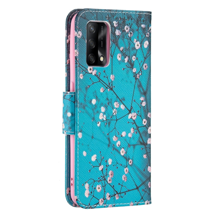 For OPPO A74 4G / F19 4G Colored Drawing Pattern Horizontal Flip Leather Case with Holder & Card Slots & Wallet