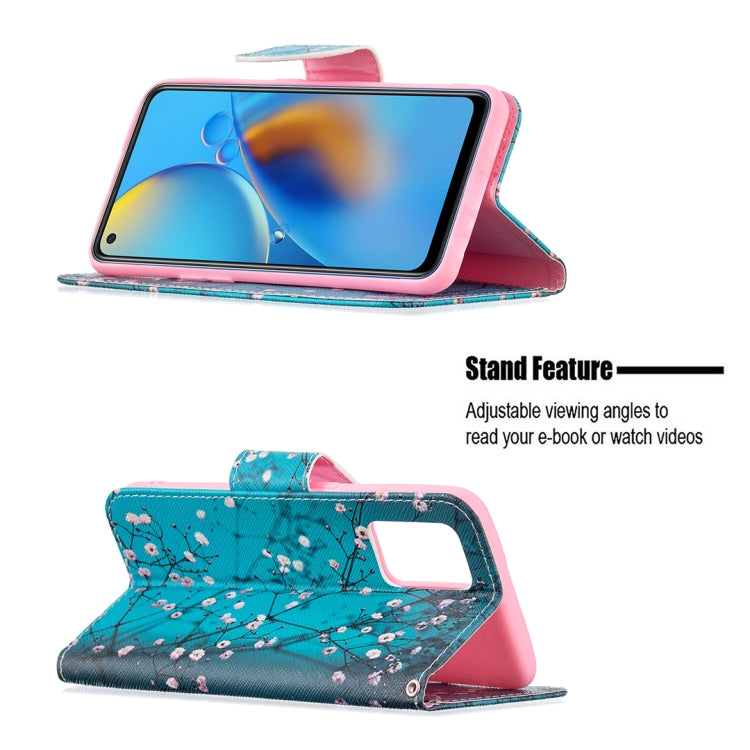 For OPPO A74 4G / F19 4G Colored Drawing Pattern Horizontal Flip Leather Case with Holder & Card Slots & Wallet