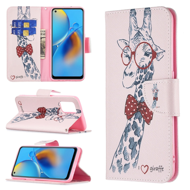 For OPPO A74 4G / F19 4G Colored Drawing Pattern Horizontal Flip Leather Case with Holder & Card Slots & Wallet
