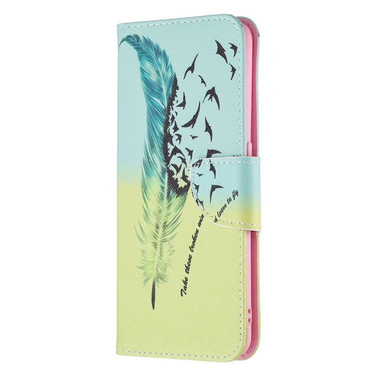 For OPPO A74 4G / F19 4G Colored Drawing Pattern Horizontal Flip Leather Case with Holder & Card Slots & Wallet