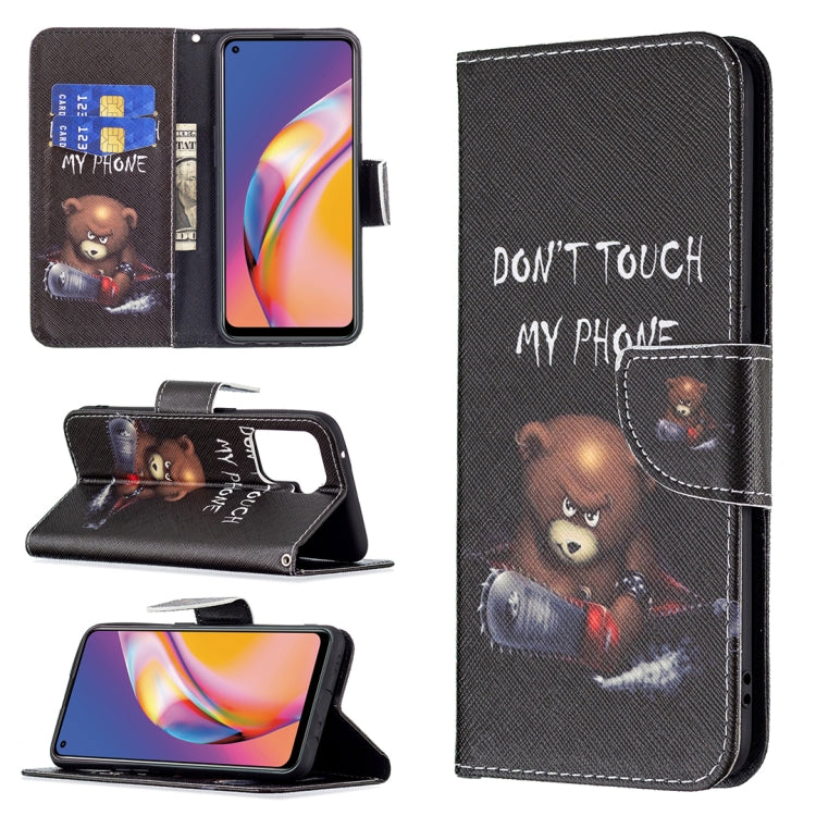 For OPPO A94 4G / Reno5 F / F19 Pro Colored Drawing Pattern Horizontal Flip Leather Case with Holder & Card Slots & Wallet