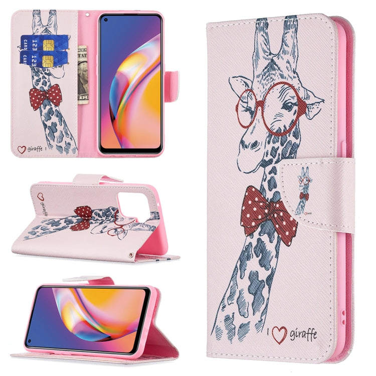 For OPPO A94 4G / Reno5 F / F19 Pro Colored Drawing Pattern Horizontal Flip Leather Case with Holder & Card Slots & Wallet