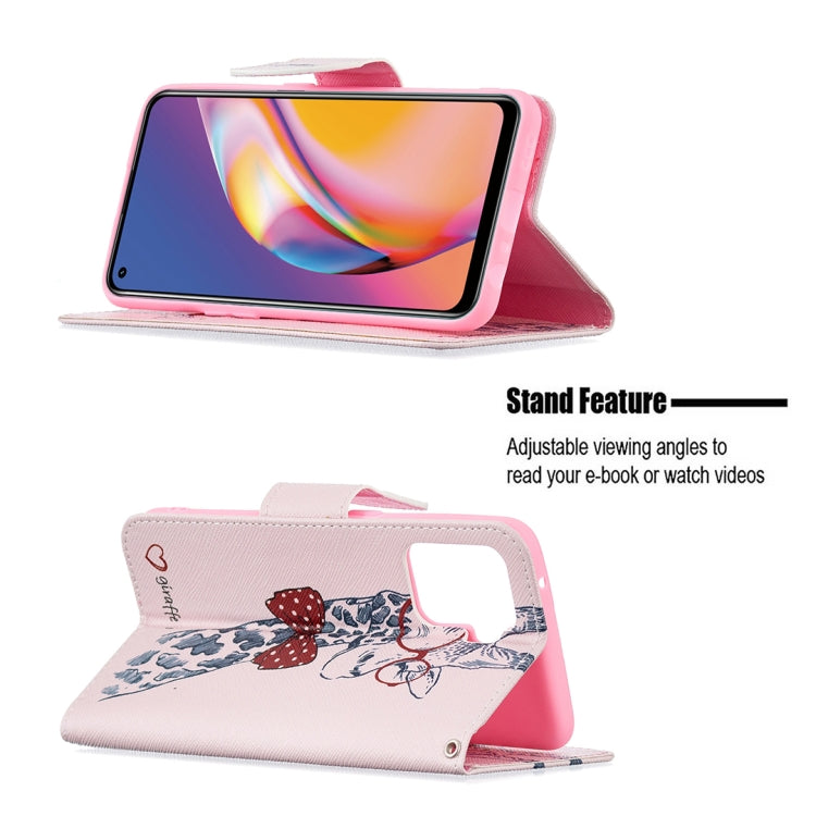 For OPPO A94 4G / Reno5 F / F19 Pro Colored Drawing Pattern Horizontal Flip Leather Case with Holder & Card Slots & Wallet