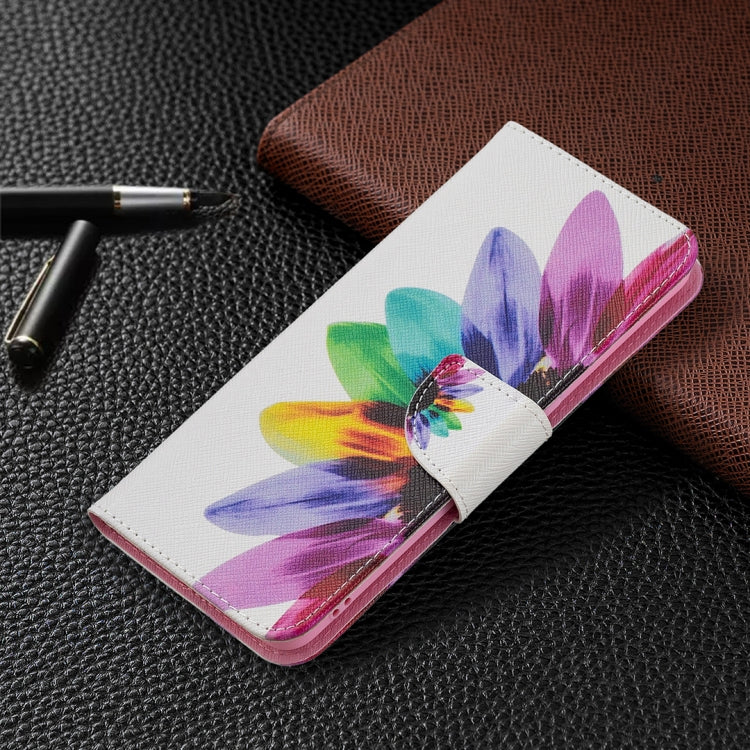 For OPPO A94 4G / Reno5 F / F19 Pro Colored Drawing Pattern Horizontal Flip Leather Case with Holder & Card Slots & Wallet