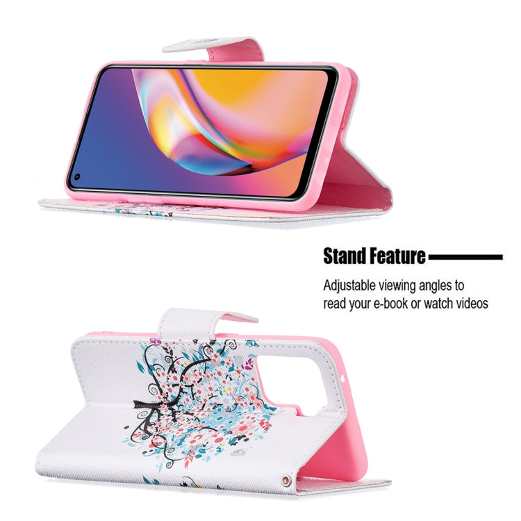 For OPPO A94 4G / Reno5 F / F19 Pro Colored Drawing Pattern Horizontal Flip Leather Case with Holder & Card Slots & Wallet
