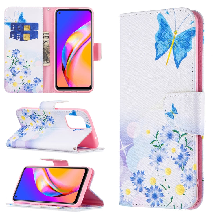 For OPPO A94 5G / Reno5 Z 5G / F19 Pro+ Colored Drawing Pattern Horizontal Flip Leather Case with Holder & Card Slots & Wallet