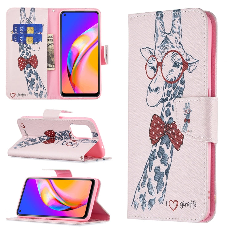 For OPPO A94 5G / Reno5 Z 5G / F19 Pro+ Colored Drawing Pattern Horizontal Flip Leather Case with Holder & Card Slots & Wallet