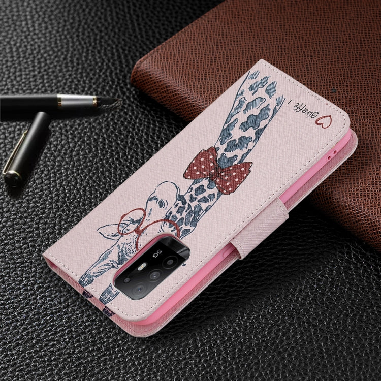 For OPPO A94 5G / Reno5 Z 5G / F19 Pro+ Colored Drawing Pattern Horizontal Flip Leather Case with Holder & Card Slots & Wallet