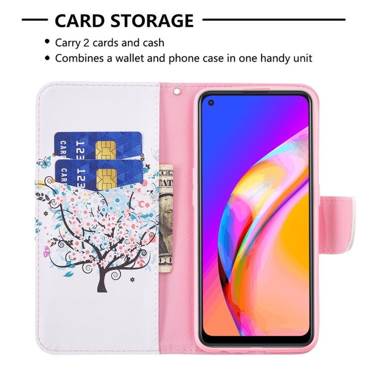 For OPPO A94 5G / Reno5 Z 5G / F19 Pro+ Colored Drawing Pattern Horizontal Flip Leather Case with Holder & Card Slots & Wallet