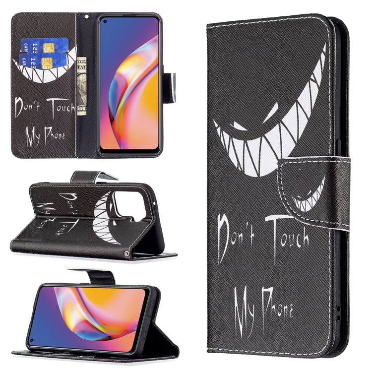 For OPPO A94 5G / Reno5 Z 5G / F19 Pro+ Colored Drawing Pattern Horizontal Flip Leather Case with Holder & Card Slots & Wallet