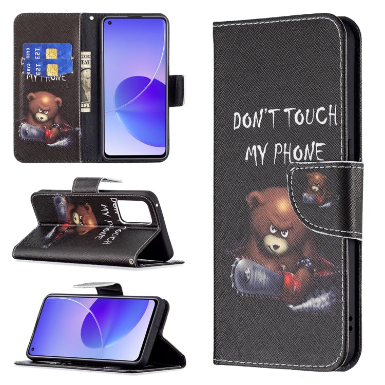 For OPPO Reno6 Colored Drawing Pattern Horizontal Flip Leather Case with Holder & Card Slots & Wallet