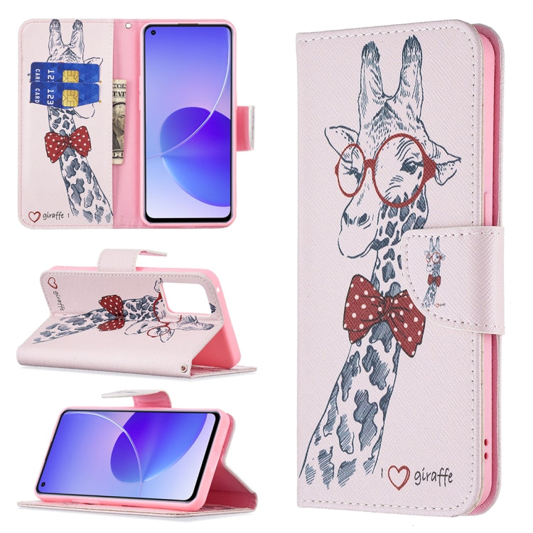 For OPPO Reno6 Colored Drawing Pattern Horizontal Flip Leather Case with Holder & Card Slots & Wallet