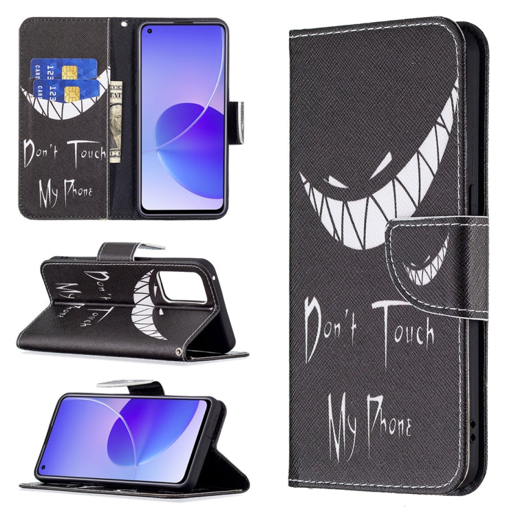 For OPPO Reno6 Colored Drawing Pattern Horizontal Flip Leather Case with Holder & Card Slots & Wallet