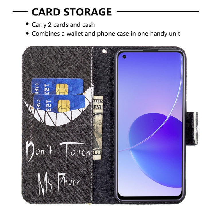 For OPPO Reno6 Colored Drawing Pattern Horizontal Flip Leather Case with Holder & Card Slots & Wallet