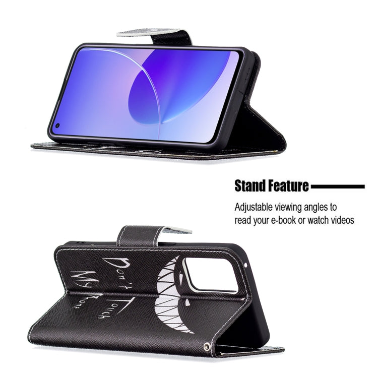 For OPPO Reno6 Colored Drawing Pattern Horizontal Flip Leather Case with Holder & Card Slots & Wallet