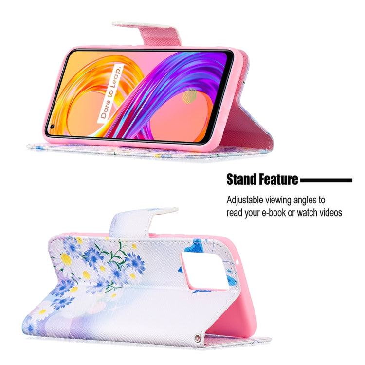 For OPPO Realme 8 / Realme 8 Pro Colored Drawing Pattern Horizontal Flip Leather Case with Holder & Card Slots & Wallet