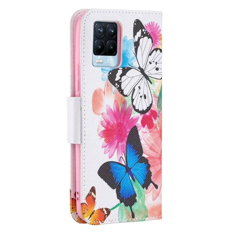 For OPPO Realme 8 / Realme 8 Pro Colored Drawing Pattern Horizontal Flip Leather Case with Holder & Card Slots & Wallet