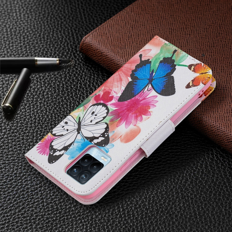 For OPPO Realme 8 / Realme 8 Pro Colored Drawing Pattern Horizontal Flip Leather Case with Holder & Card Slots & Wallet
