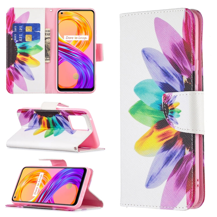 For OPPO Realme 8 / Realme 8 Pro Colored Drawing Pattern Horizontal Flip Leather Case with Holder & Card Slots & Wallet
