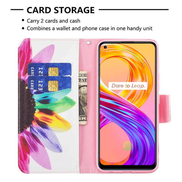 For OPPO Realme 8 / Realme 8 Pro Colored Drawing Pattern Horizontal Flip Leather Case with Holder & Card Slots & Wallet