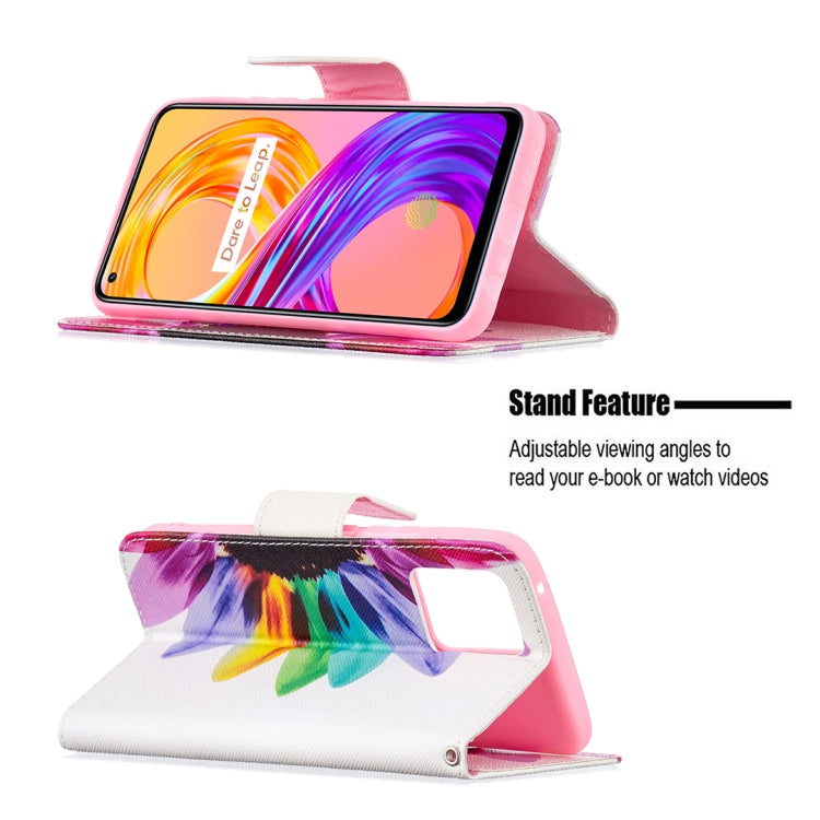 For OPPO Realme 8 / Realme 8 Pro Colored Drawing Pattern Horizontal Flip Leather Case with Holder & Card Slots & Wallet
