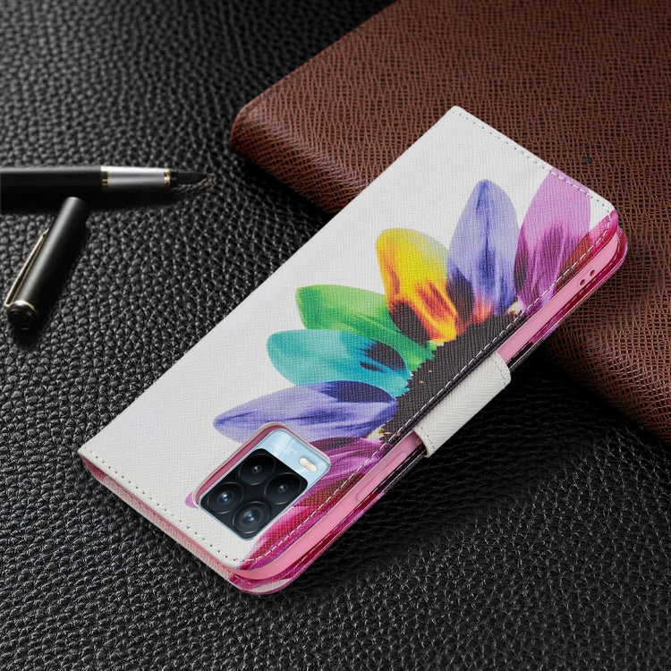 For OPPO Realme 8 / Realme 8 Pro Colored Drawing Pattern Horizontal Flip Leather Case with Holder & Card Slots & Wallet