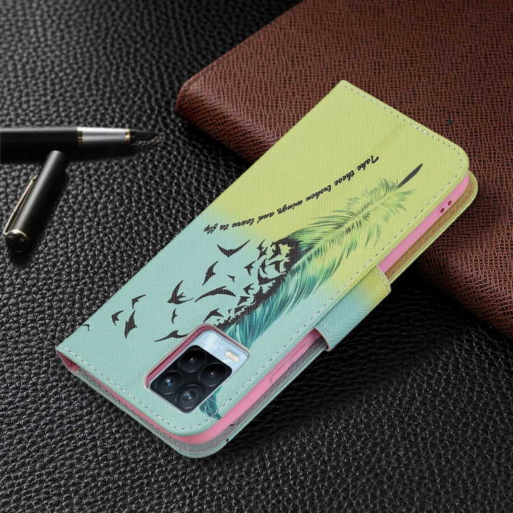For OPPO Realme 8 / Realme 8 Pro Colored Drawing Pattern Horizontal Flip Leather Case with Holder & Card Slots & Wallet